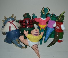 Vintage 1990s lot 6 Disney Dinosaurs TV Show Sinclair Family Figures Jim Henson