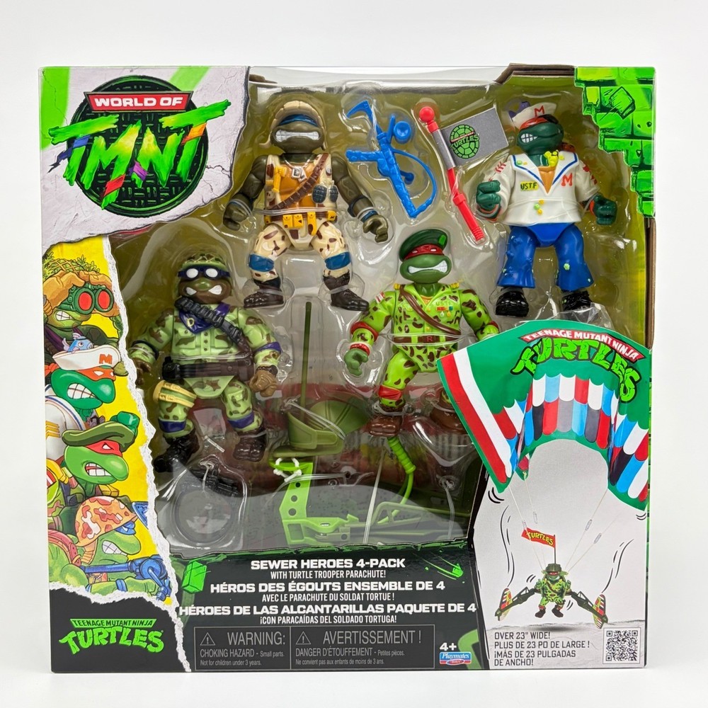 TMNT Sewer Heroes 4-Pack World of TMNT Action Figures military turtles exclusive