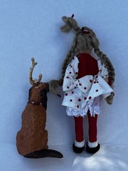 Playmates How Grinch Stole Christmas Cindy Lou Who Doll & Max Dog Figure