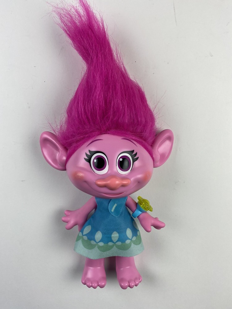 2015 Hasbro Princess Poppy Troll Doll Talks & Lights Up 14” Tall WORKS!