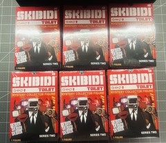 6 Skibidi Toilet Mystery Collector 2025 Series 2 Two blind pack set with Display