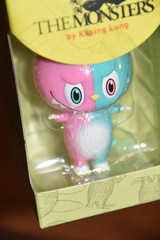 Mini Zimomo Figure Half & Half Kasing Lung How2Work Labubu Color Split Pink Blue