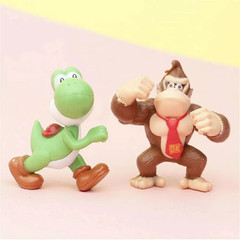 NEW 18 Pcs/Set Super Mario Bros Toy Figures Luigi Toad Yoshi Cake Toppers Party
