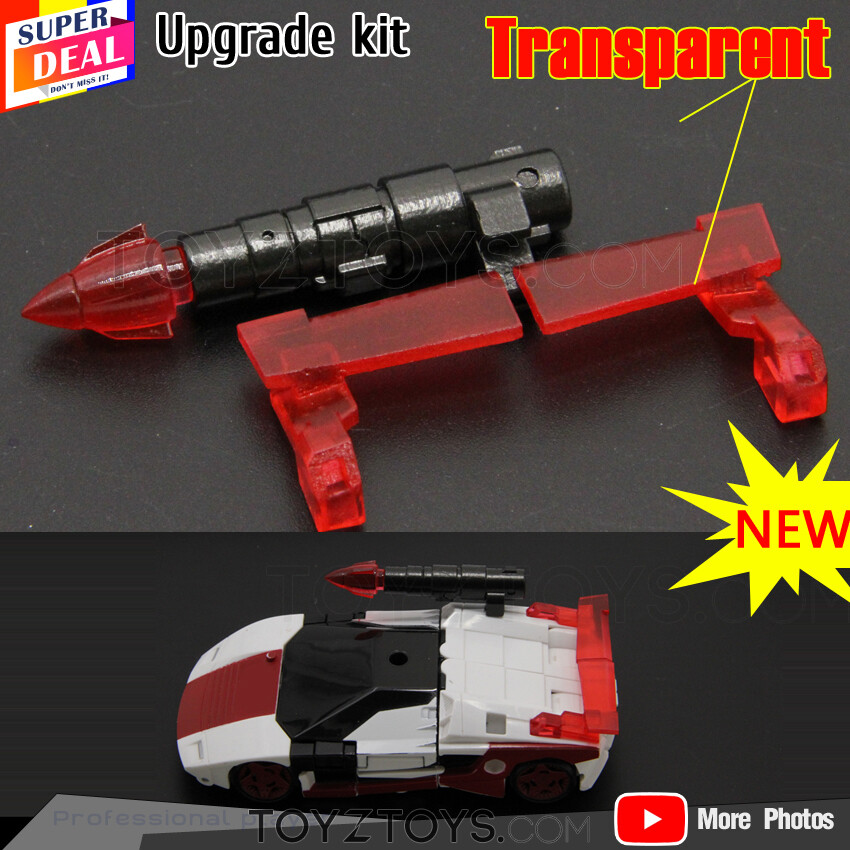 New 3D DIY Replenish Kit for Siege Sideswipe car tail Spoilers – Red Transparent