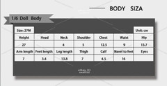 1/6 LDDOLL 30CM Finger Bone Flexible Seamless Silicone Muscle Body Figure Doll
