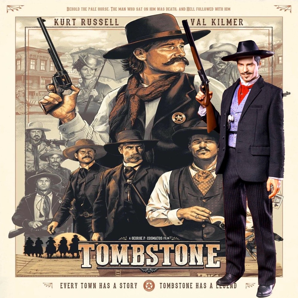 1/6 Western Backdrop 15″x15″ – For 1/6 Tombstone Cowboy Wyatt Earp Doc Holiday