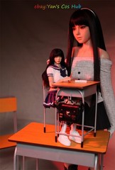 60Cm 1/3 Tomie Kawakami Makeup Imitation Posable Platinum Silicone Bjd Doll