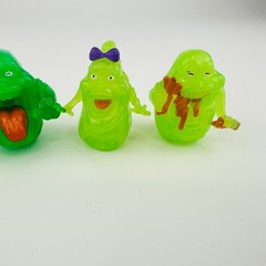 Ghostbusters Ecto Minis Slimer 4 Translucent 1 Solid 1.5″ Mattel Classic Series