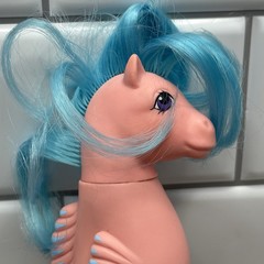 My Little Pony G1 Sea Pony Wavedancer 1983 Pink W Blue Hair Rare HG8