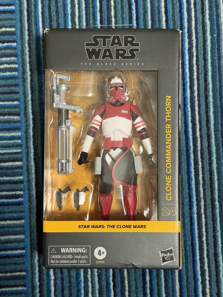 STAR WARS BLACK SERIES CLONE COMMANDER THORN TARGET EXCLUSIVE FIGURE #24 IN HAND