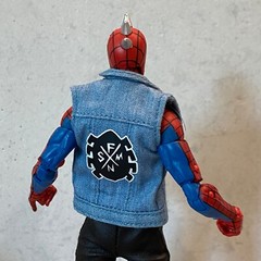 PB-SP-VEST: 1/12 Denim Vest for 6″ Punk Spiderman slim body