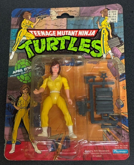 1988 TMNT April O’Neil Figure Vintage Playmates Stock 5005 Blue Stripe
