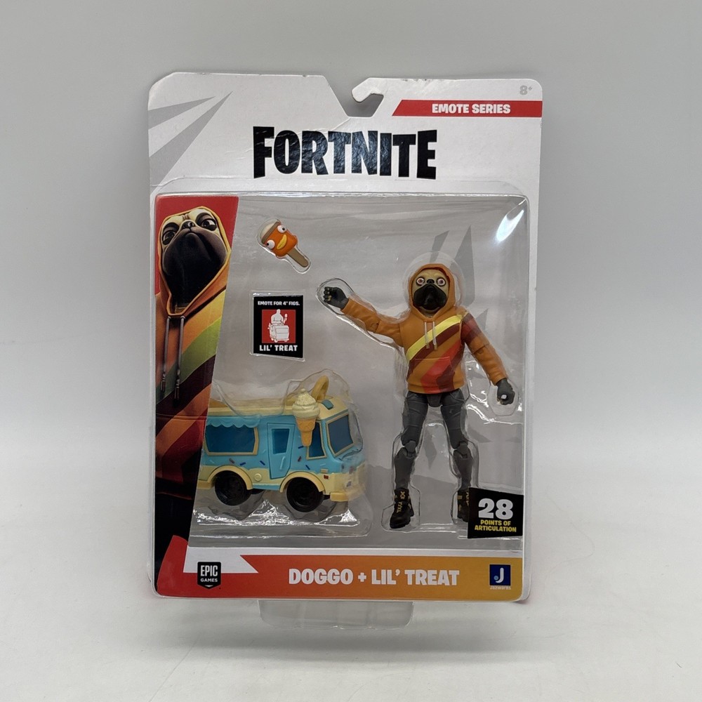 Fortnite Emote Series Doggo + Lil’ Treat 4″ Action Figure Series 01 #194!