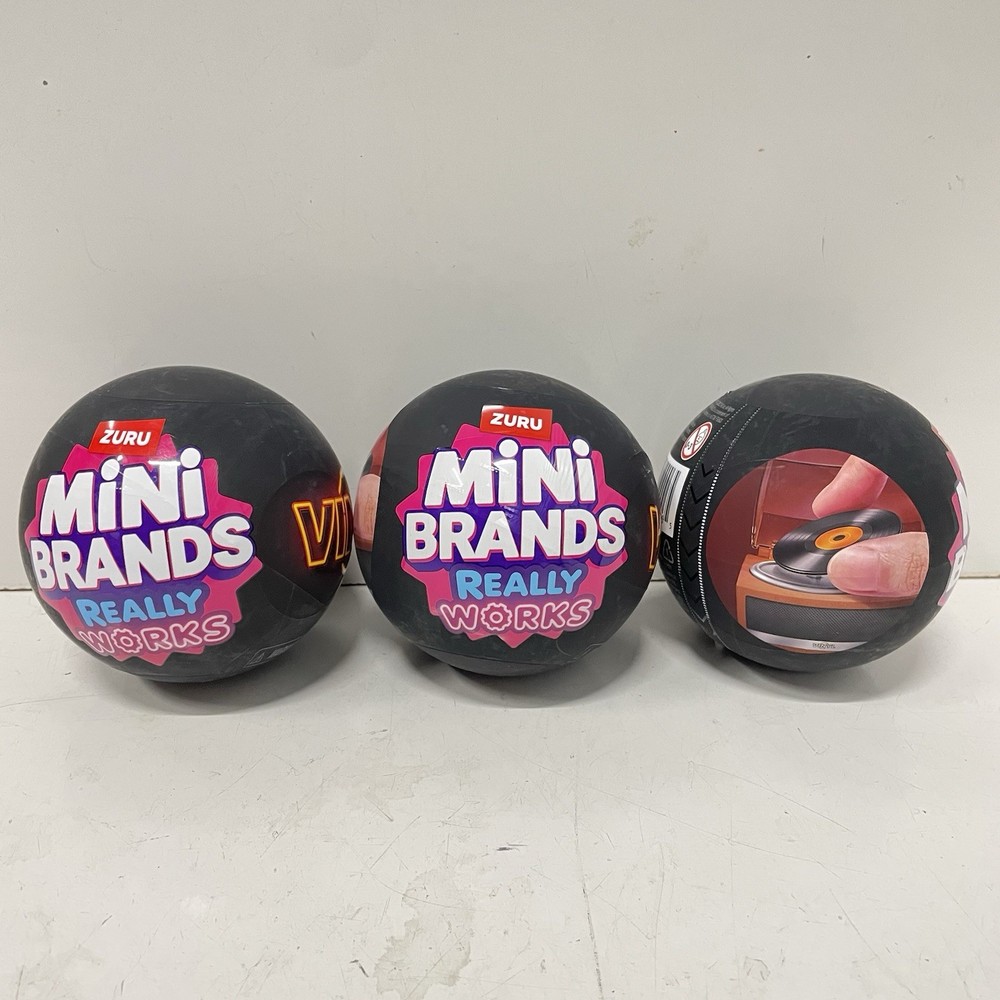 ZURU Mini Brands Really Works Vinyl Record Capsules LOT OF 3 READY TO SHIP NEW