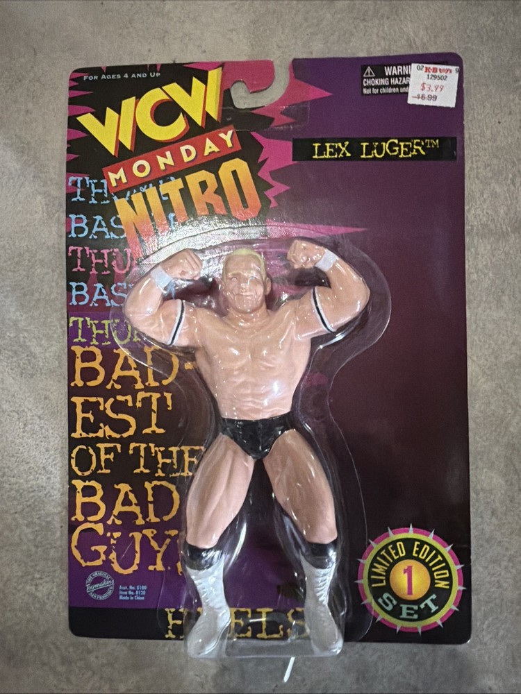 Wcw Lex Luger OSTFM Heels Kay Bee MOC Original San Francisco Toymakers Rare Mint