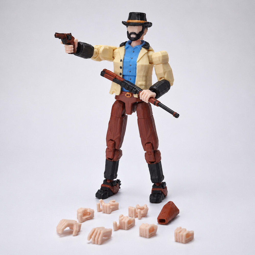 RDR2 Arthur Morgan Action Figure 14cm/5.5in – 1/12 Scale 3D Printed Toy Gift