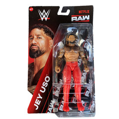 WWE RAW Netflix Jey Uso Wrestling Action Figure Bloodline Mattel Yeet