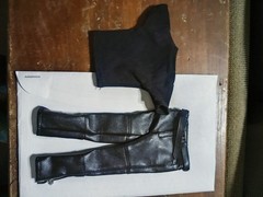 1/6 Scale Action Figure Black Motorcycle Pants, Belt, T-shirt 12″ Equipment