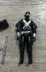 G.I. Joe ARAH 1989 Snake Eyes Vintage 3.75” Action Figure w/ Some Accessories