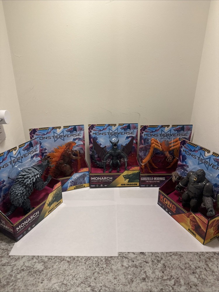 5x MonsterVerse Ion Dragon Burning Godzilla Titanus Scylla Frost Vark Kong