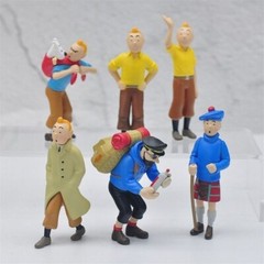 The Adventures of Tintin Series#3 6 PCS/Set Action Figures each w/Factory Tag