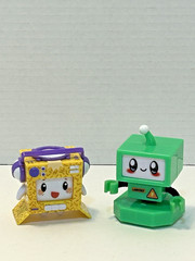 2 Rare LANKYBOX Loose Action Figures/DJ Boxy Series 5 & Green LankyBot Series 2
