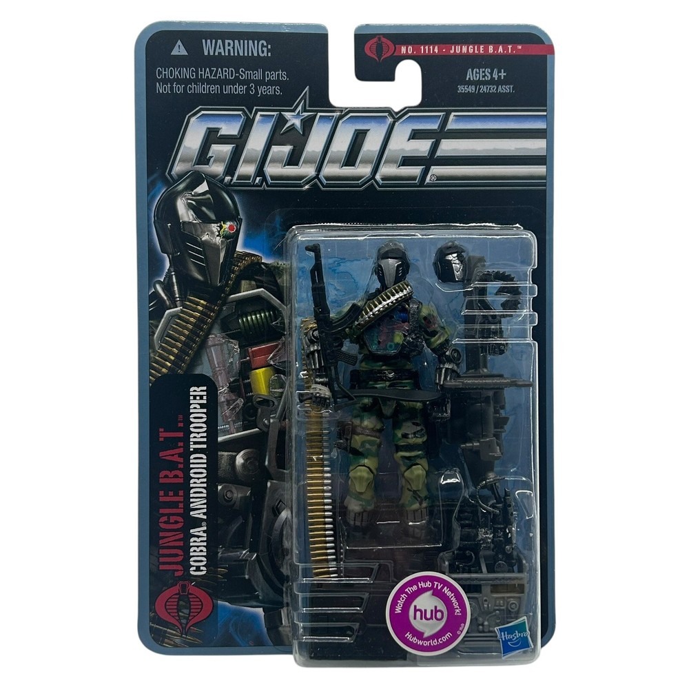 GI Joe Jungle B.A.T. Cobra Android Trooper Pursuit of Cobra 3.75” Figure Hasbro