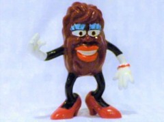 California Raisins, Red, Green & Yellow Shoes, Set of 3 Dancers, 2 1/2″ Tall