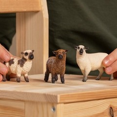 Farm World – Sheep Friends Playset – 3 Realistic Sheep Figurines – Cute Farm …