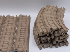 Hit Toy Company Plastic Beige Tracks Straight Curved Connector Switch StopGo 20x