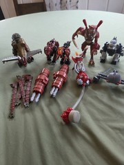 Vintage Tomy Zoids Lot Robot Figures 2002 HASBRO Gojulas Giga Gatling Skyterror