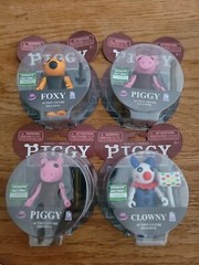Lot of 4 Roblox 2 PIGGY Clowny Foxy 3.5” Series 1 NEW w/ Exclusive DLC Code