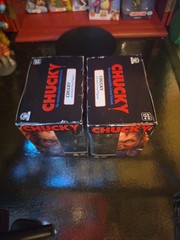 Lot 2 Culture Fly Chucky 4.5 Inch Glow in the Dark Vinyl & B&W Figure 4.5″