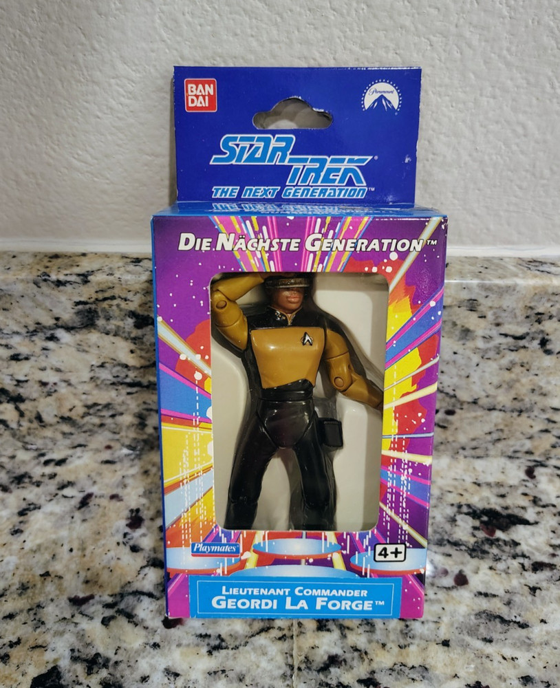 Geordi La Forge 1993 Next Generation STAR TREK Bandai Playmates NEW German RARE