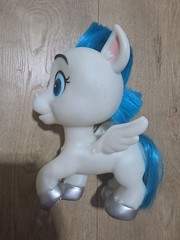 Disney Hercules Baby Pegasus Figure White Blue Hair Silver Hooves Winged Horse
