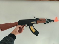 AK 47 Toy Gun Assault Rifle Battery Flashing Lights Sound Vibration Gift Play