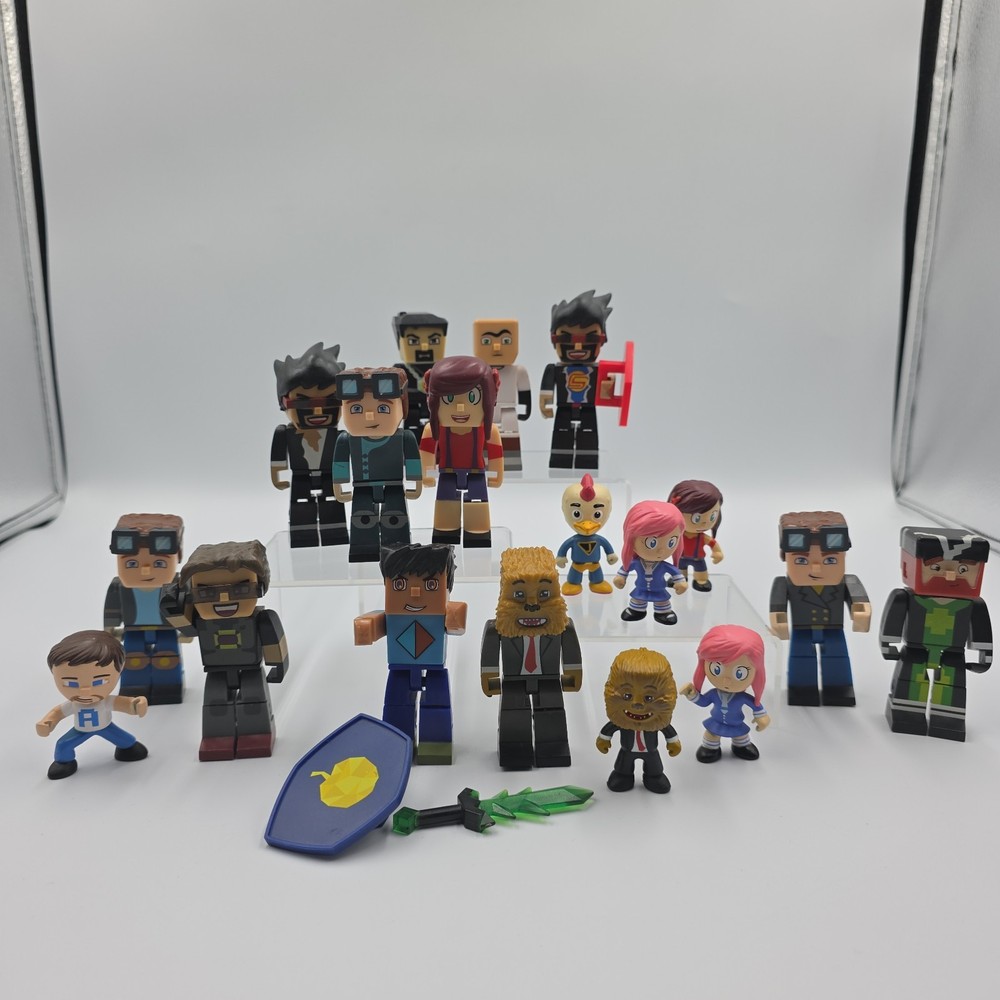 Tube Heroes Figure Lot Jazwares 2015 DanTDM Captain Sparklez EUC READ