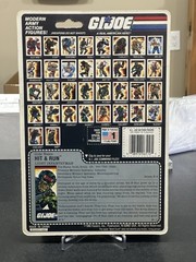 Vintage 1988 G.I. Joe Hit & Run Full UNCUT File Card Back GI ARAH 34 Back
