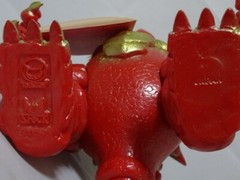 Monstock Toumart Destdon 10″ Vinyl Figure + Tag Red Gold Touma G1 Sofubi Kaiju