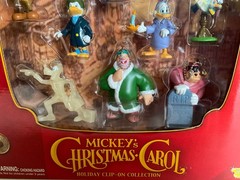 Mickey’s Christmas Carol Disney Holiday 10 Clip On Figure Set 2003 Memory Lane🎁