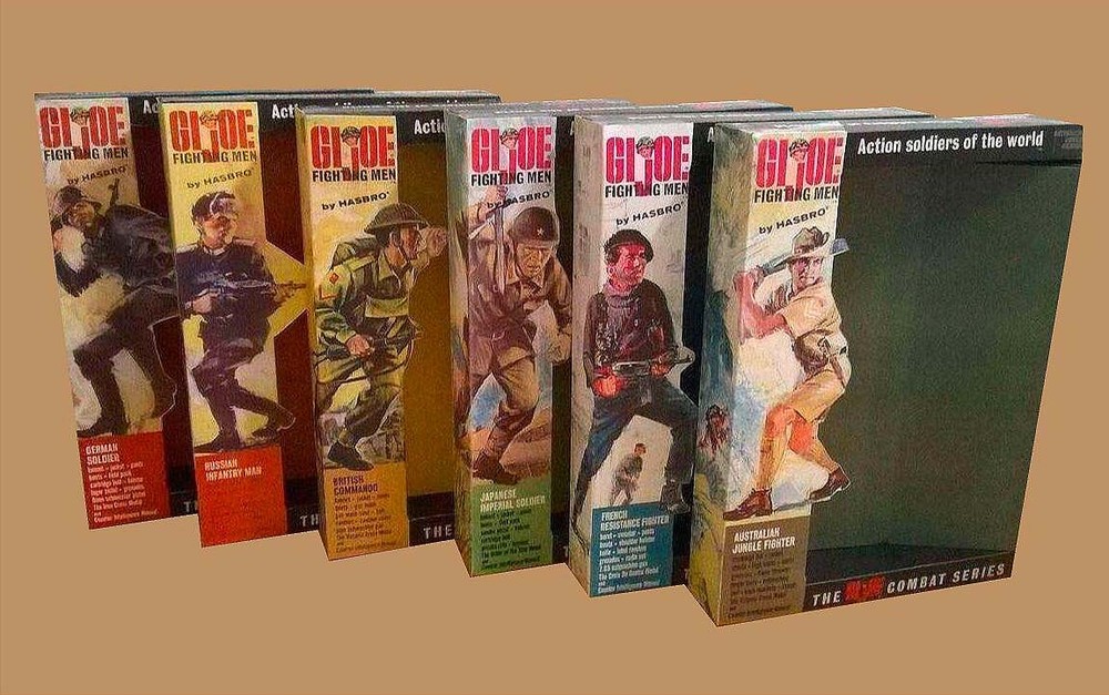 GI Joe Set of Six Soldiers of the World empty boxes 1966 type unassembled