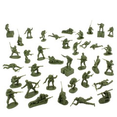 36 PCS WW2 Iwo Jima US Marines Plastic Army Men Soldier Figures Toy Set