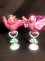 Vintage~ My Little Pony~ 2 Fairy Tails /Tricky Tails Birds With 2 Perches