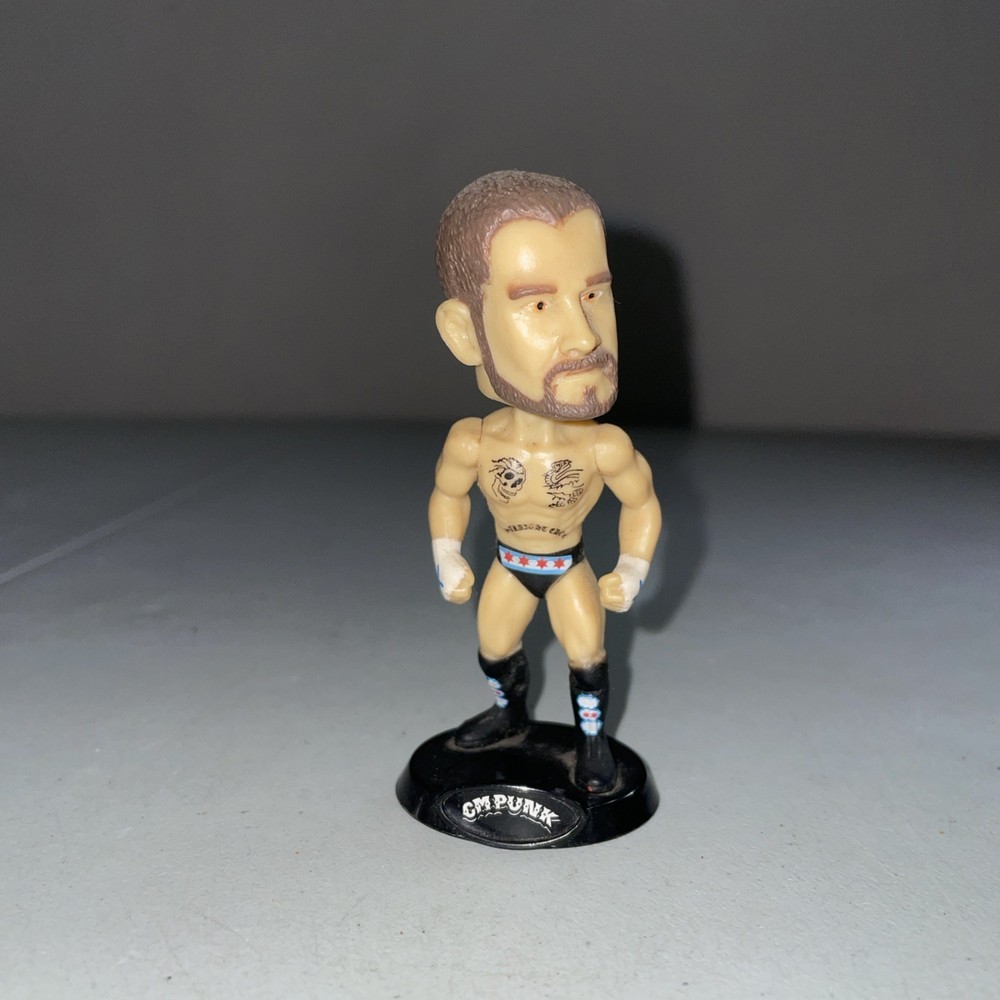 WWE 2014 Wicked Cool Toys 3.5″ Mini Bobblehead Figurine — CM Punk