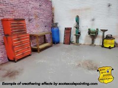 Brick Photo Sheets 2x11x17″ 1/10 Scale Display Prop Garage Diorama Dollhouse