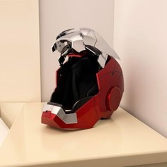 2024 Iron Man MK5 1:1 Helmet Wearable Voice-control Cosplay Mask Silver AUTOKING
