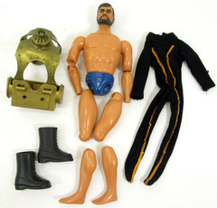 Hasbro Super Joe 1977 Action Figure Parts Working Chest Pack & Outfit Vtg 70s
