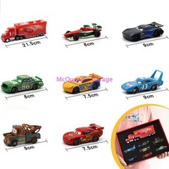 Disney Pixar Lightning McQueen Diecast Car Set Color Gift Box Alloy Toy For Kids