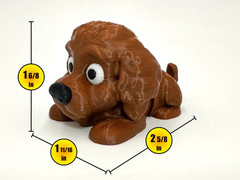 Flexi Golden Brown Doodle, Animal, Dog – Fidget Toy – Cute Gift Idea