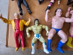 Vintage wwf wwe ljn titan sports jakks wrestling figures lot owen hart mankind